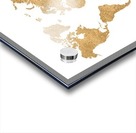 GOLD GLITTER WORLD MAP Acrylic print