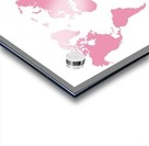 PINK RADIAL WORLD MAP Acrylic print