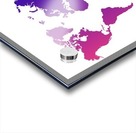PURPLE GRADIENT WORLD MAP Acrylic print