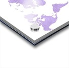 PURPLE GLITTER WORLD MAP Acrylic print