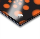 Orange Spiral Dots Acrylic print