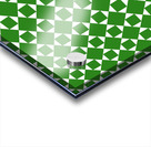 Dark Green Geometric Pattern Acrylic print