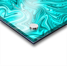 Aqua Liquid Marble Acrylic print
