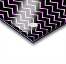 Plum Chevron Glitter Impression Acrylique