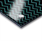 Cyan Chevron Glitter Acrylic print