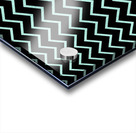 Turquoise Chevron Glitter Acrylic print