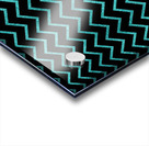 Teal Chevron Glitter Acrylic print