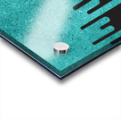 Dripping Teal Glitter Acrylic print