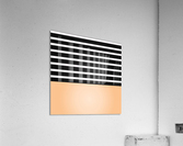Black & White Stripes with Orange Patch Acrylic Print