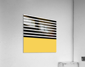 Black & White Stripes with Yellow Patch Acrylic Print