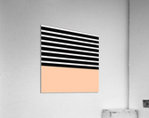 Black & White Stripes with Peach Patch Acrylic Print
