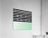Black & White Stripes with Green Patch Acrylic Print