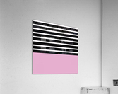 Black & White Stripes with Azalea Patch Acrylic Print