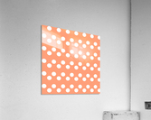 LIGHT SALMON Polka Dots Acrylic Print