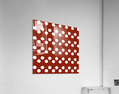 Crimson Polka Dots Acrylic Print
