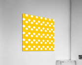 Yellow  White Dots Acrylic Print