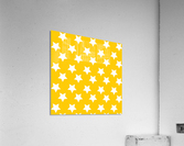 Yellow  White Stars Acrylic Print