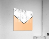 ABSTRACT ORANGE MODERN MARBLE Acrylic Print