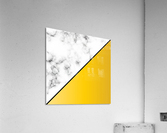 ABSTRACT MODERN YELLOW MARBLE Acrylic Print