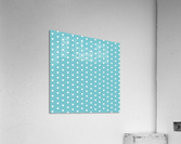 Cadet Blue Heart Shape Pattern Acrylic Print