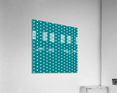 Teal Heart Shape Pattern Acrylic Print