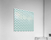 BLUE GREEN CHEVRON Acrylic Print