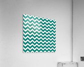DEEP AQUA CHEVRON Acrylic Print