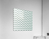 GREY GREEN CHEVRON Acrylic Print