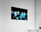 BLUE SHADE WORLD MAP Acrylic Print
