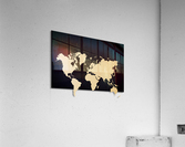 LIGHT GOLD WORLD MAP Acrylic Print