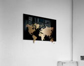 BRONZE WORLD MAP Acrylic Print