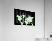GREEN GLITTER WORLD MAP Acrylic Print