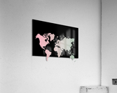ROSE & GREEN WORLD MAP Acrylic Print