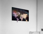 PURPLE SLATE WORLD MAP Acrylic Print