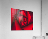 Red Abstract Geometric Acrylic Print