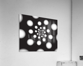White Spiral Dots Acrylic Print