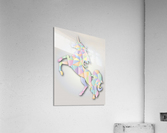 White Unicorn Acrylic Print