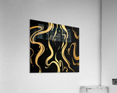 Liquid Black Marble Acrylic Print