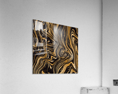 Black Liquid Marble Acrylic Print