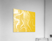 Summer Yellow Liquid Marble Acrylic Print