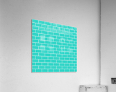 Turquoise Brick Pattern Impression acrylique