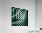 Dark Green Brick Pattern Acrylic Print