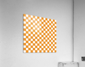Orange Check Pattern Acrylic Print