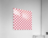 Baby Pink Check Pattern Acrylic Print