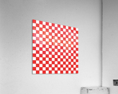 Red Check Pattern Acrylic Print