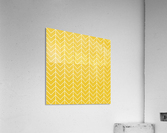 Lemon Chevron Pattern Acrylic Print