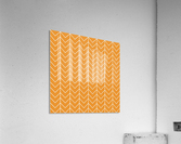 Yellow Chevron Pattern Acrylic Print