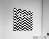 Black Chevron Check Pattern Acrylic Print