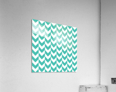 Green Chevron Pattern Acrylic Print