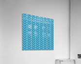 Turquoise Chevron Pattern Acrylic Print